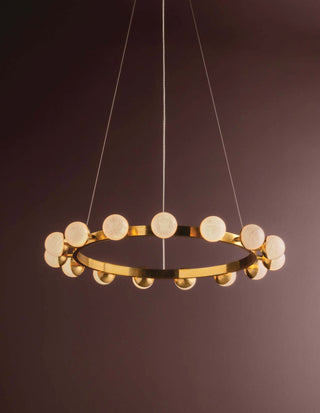 Corbett Lighting 484-30 Linus 30"W Ring Chandelier - Vintage Brass