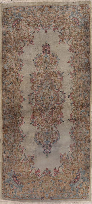 Consigned, Oriental Hand-Knotted Vintage Persian Style Rug, Brown, 5'1"X3'0"