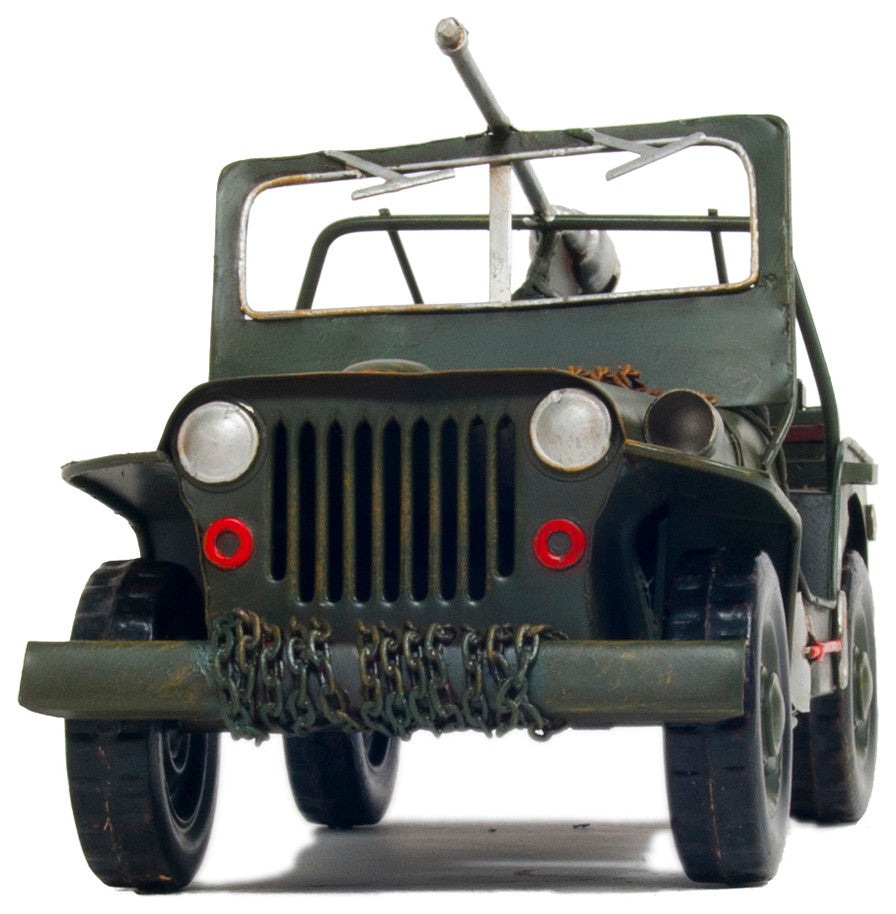 1941 Willys MB Overland Jeep Green Metal Handmade