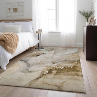 Premium Machine Washable Mayfield AMF521 Beige 9' x 12' Rug