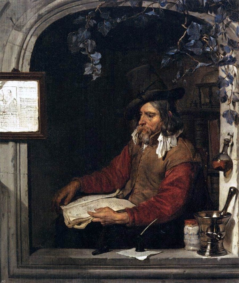 Gabriel Metsu The Apothecary , 20"x25" Wall Decal