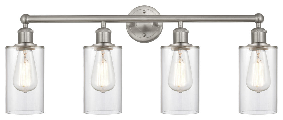 Innovations 616-4W-SN-G802 Clymer 4 Light Bath Vanity Light Brushed Satin Nickel