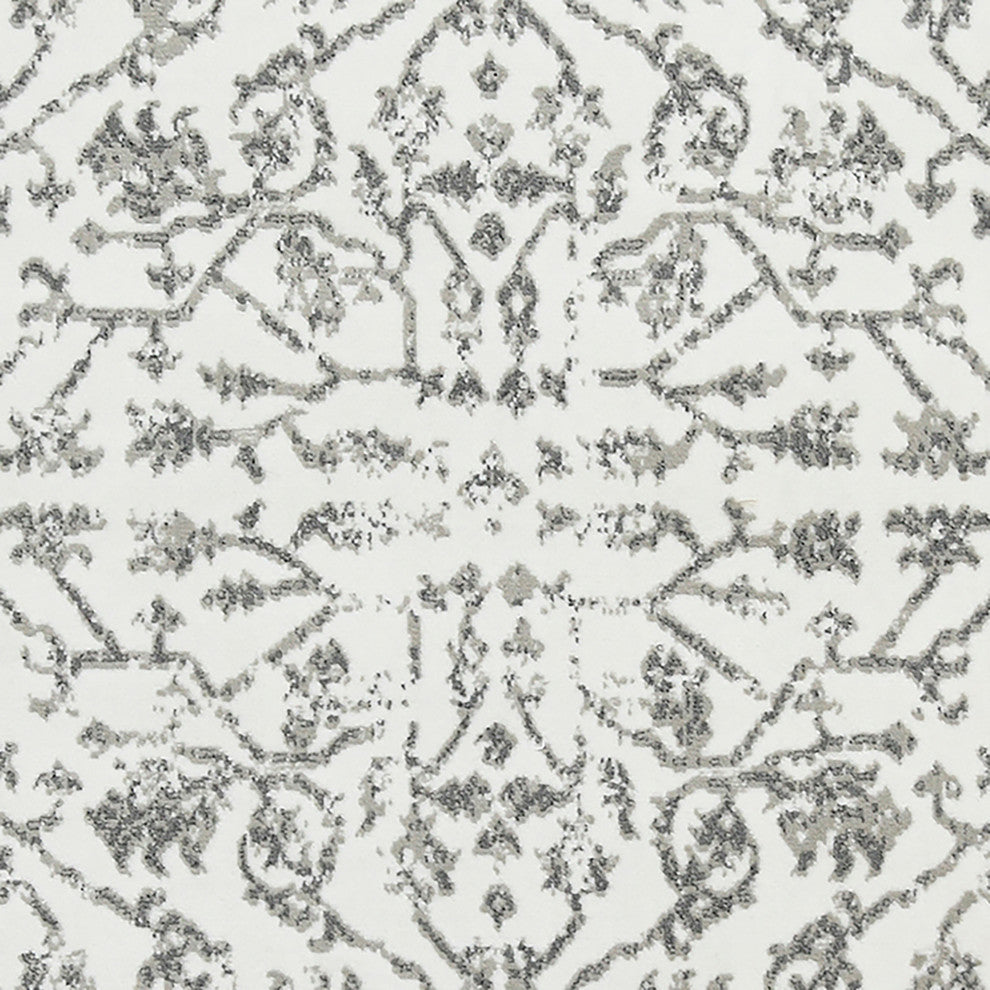 Alpine Fany Power-Loomed Polypropylene Area Rug, Light Gray, 5'3" X 7'6"