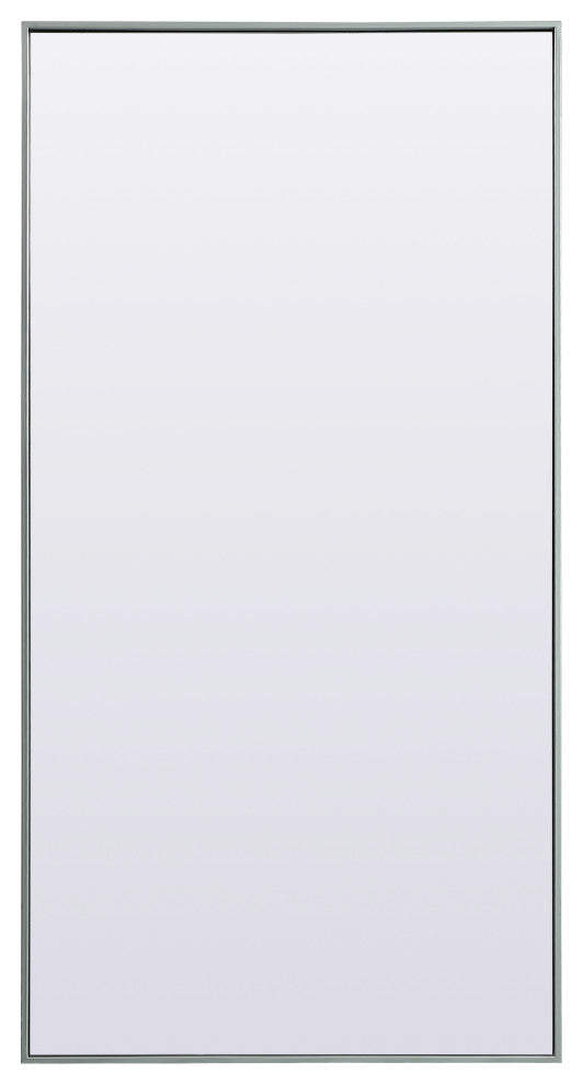 Metal Frame Rectangle Full Length Mirror 30X60 Inch, Silver