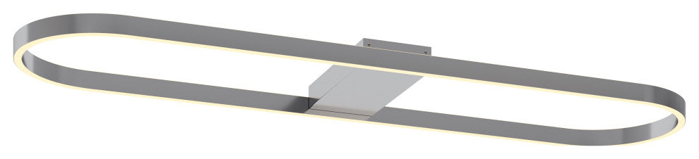 Glo 48'' LED Linear Semi-Flush, Satin Nickel
