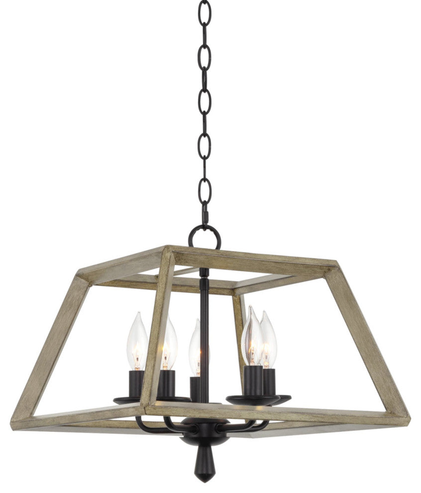 Kira Home Dempsey 16" Farmhouse Pendant Light, Open Shade Design, Accents