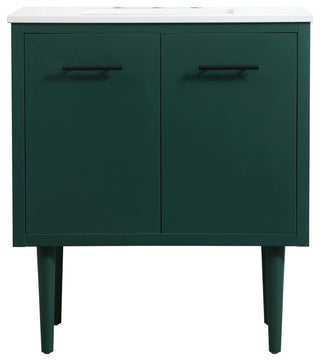 Home Living 19" Midcentury Modern Green-Light Bathroom Vanity