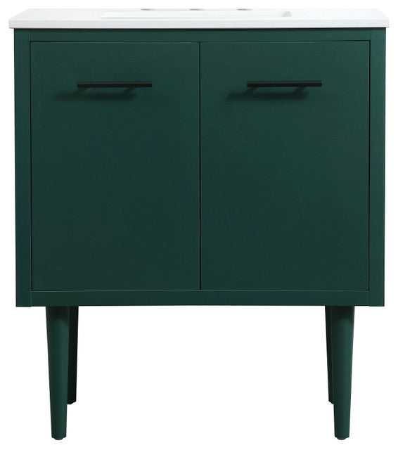 Home Living 19" Midcentury Modern Green-Light Bathroom Vanity