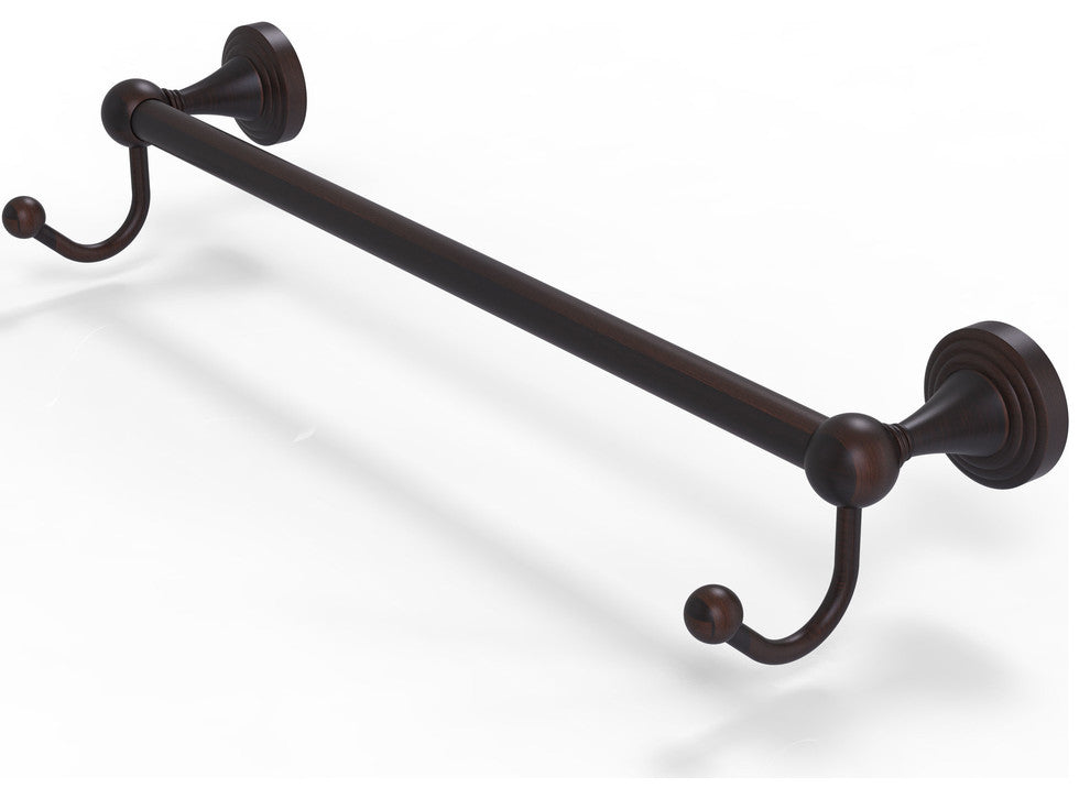 Sag Harbor 30" Towel Bar with Integrated Hooks, Venetian Bronze