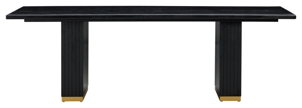 Chelsea Rectangular Dining Table, Black Oak