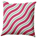 Candy Stripes Accent Pillow, Holiday Pink, 16"x16"