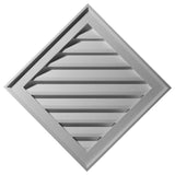 34"W x 34"H (24" Sides) Diamond Gable Vent Louver, Decorative