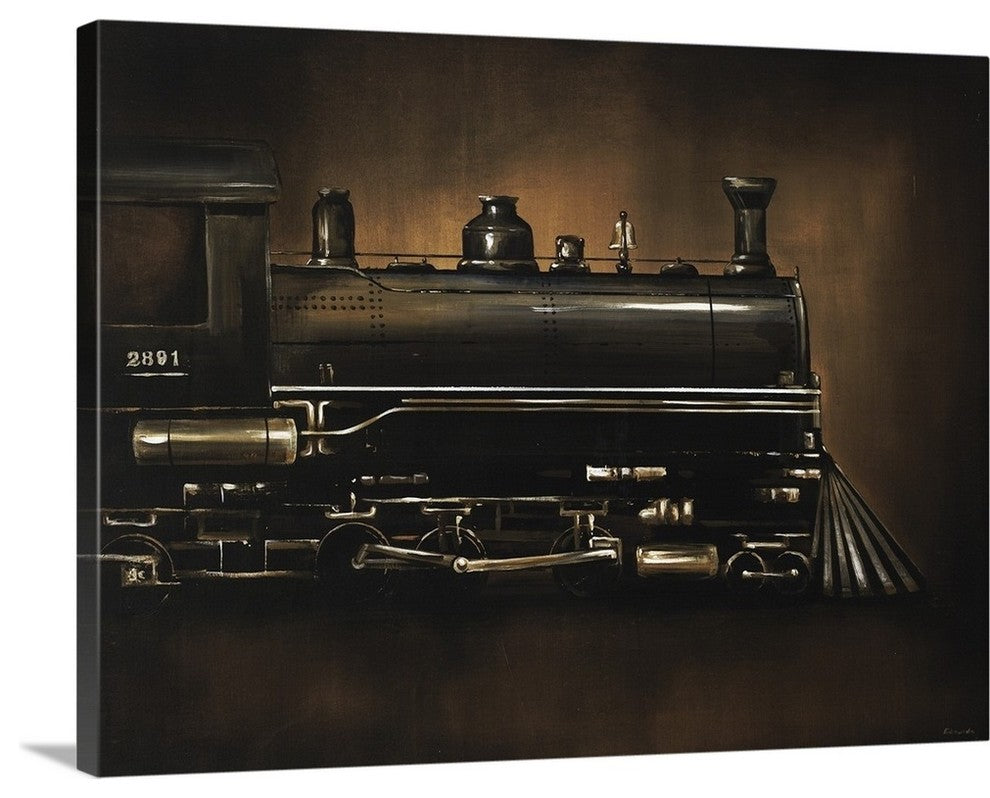 Steam Engine Wrapped Canvas Art Print, 16"x12"x1.5"