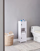Cofey Wood Bathroom Floor Storage Cabinet, White