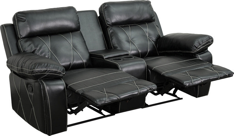 Flash Furniture Reel Comfort 2 Seat Black Theater Seating - BT-70530-2-BK-GG
