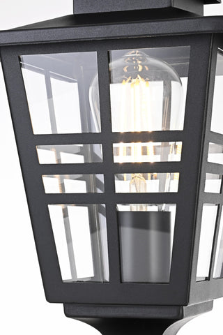 Home Living 7" Outdoor Post Light, Black