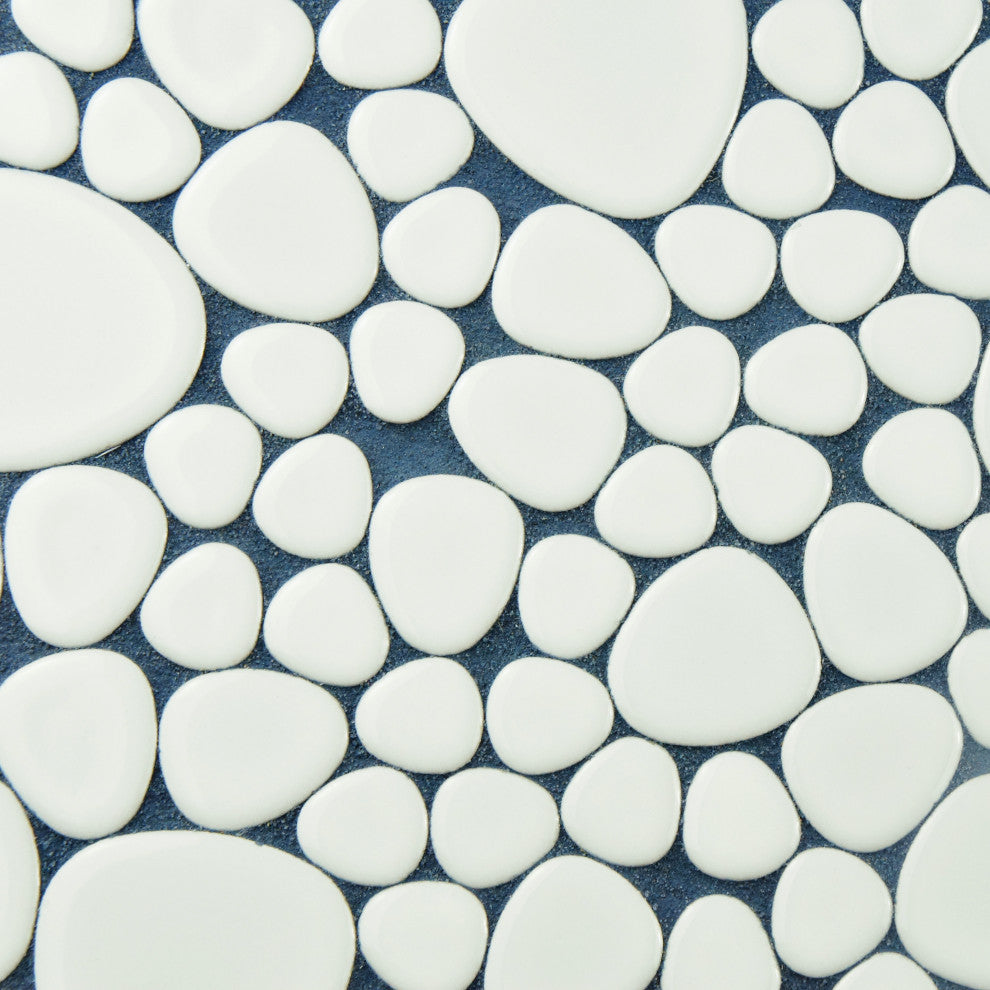 Pebble White Porcelain Floor and Wall Tile