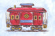 Marmont Hill, "Red Train" by Reesa Qualia Painting on Wrapped Canvas, 45x30