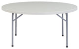 NPS 60" Heavy Duty Round Folding Table, Speckled Grey