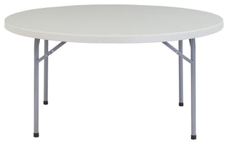NPS 60" Heavy Duty Round Folding Table, Speckled Grey