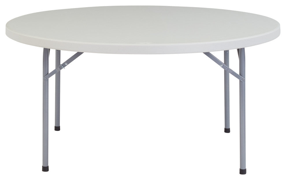 NPS 60" Heavy Duty Round Folding Table, Speckled Grey