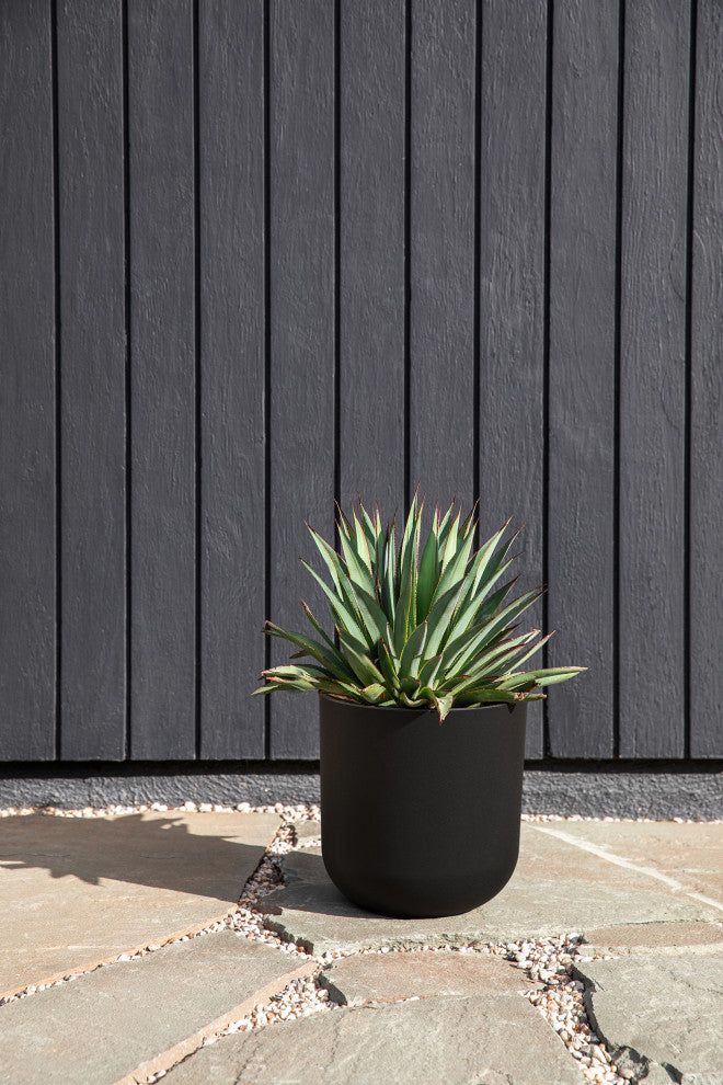 Pure Series Kona Planter, Black, 10", 2 Pack