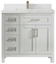 Cambridge 36 Center Sink Bath Vanity in Coventry Gray 2" Empira Quartz