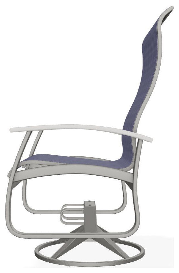 Belle Isle Sling Outdoor Swivel Rocker, Breeze/Snow