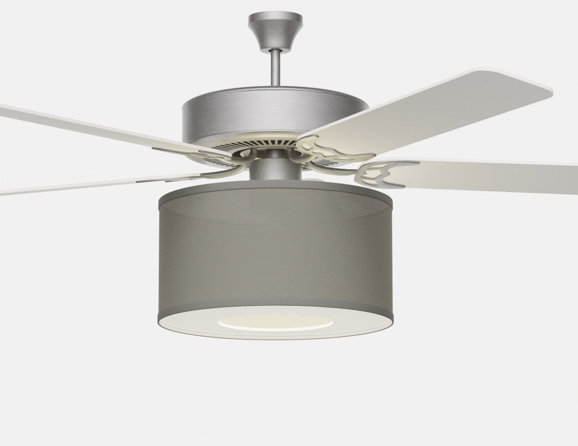 Fantastic Ceiling Fan Shade and Clips Bundle, Gray