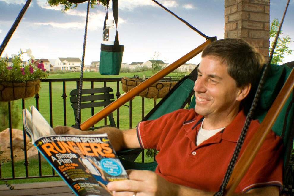 Hammaka Hammocks Original Hanging Air Chair, Hunter Green, Wood