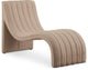 Orian Teddy Fabric Upholstered Chaise, Beige