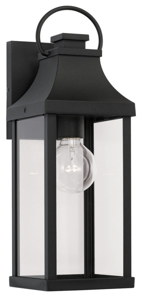 Bradford One Light Outdoor Wall Lantern, Black