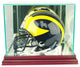 Mini Football Helmet Display Case, Cherry