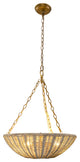 19.69-inch Beige Farmhouse Rattan 3-Light Chandeliers