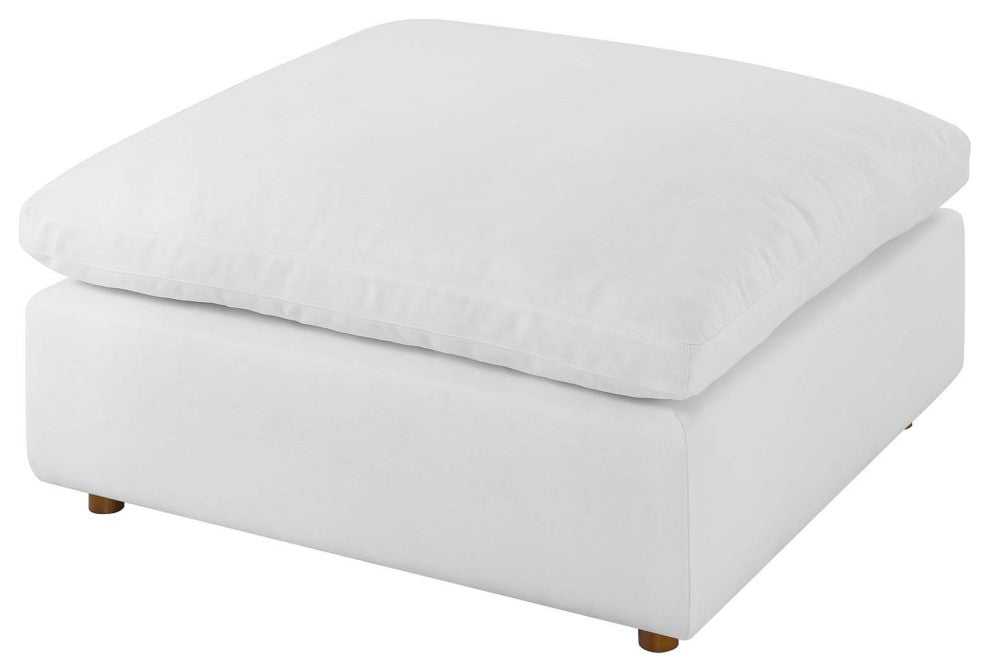Modular Sectional Deep Sofa Set, White, Fabric, Modern, Lounge Cafe Hospitality