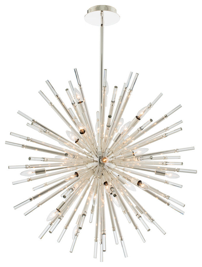 Sprazzo 36x48" 28-Light Contemporary Large Pendants, Silver