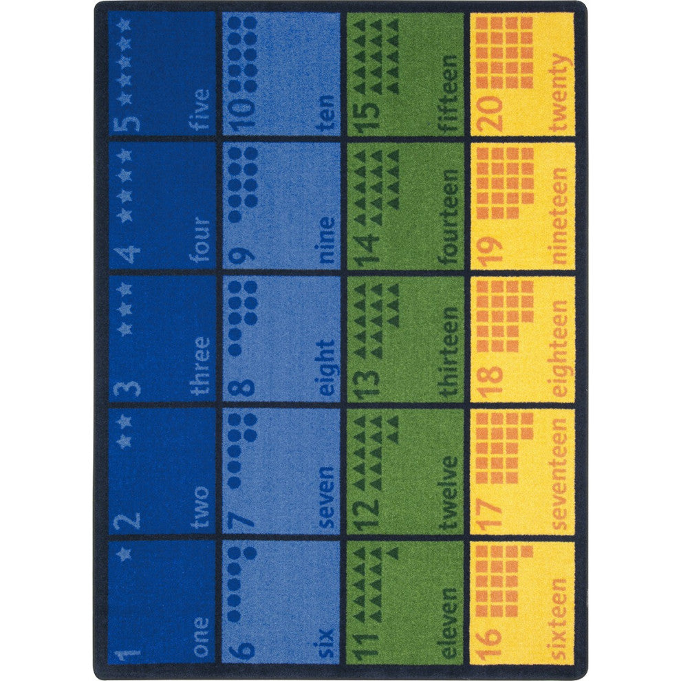 Count With Me 5'4" X 7'8" Area Rug, Color Multi