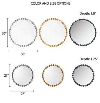 Madison Park Signature Gold Round Iron Framed Wall Decor Mirror