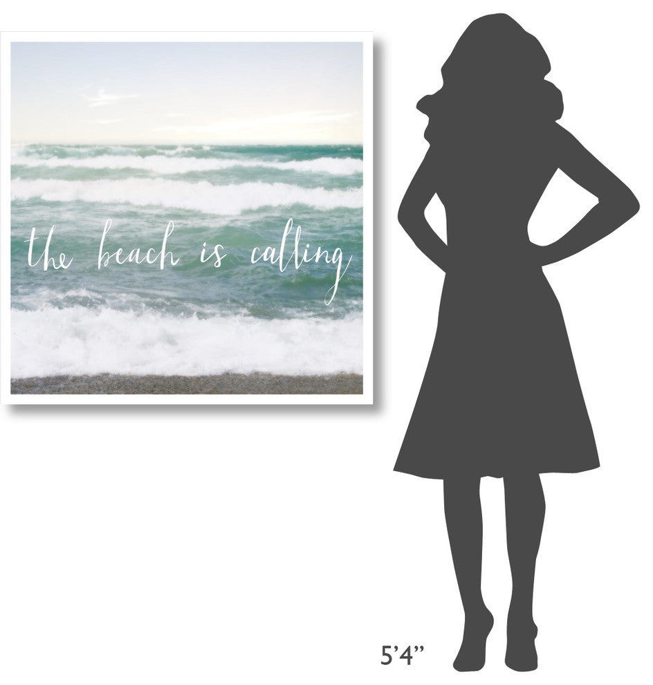 "The Beach is Calling" Digital Paper Print by Laura Marshall, 38"x38"