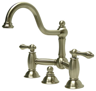 Kingston Brass Bridge Bathroom Faucet, Brushed Nickel