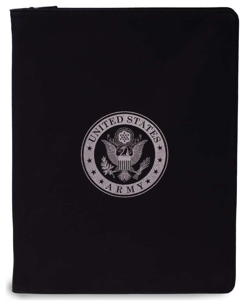 Black US Army Seal Multicompartment Padfolio/Portfolio