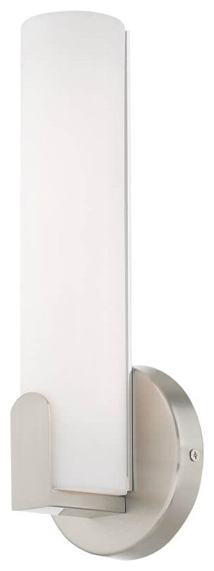 Livex Lund 12" Tall LED Brushed Nickel ADA Wall Sconce