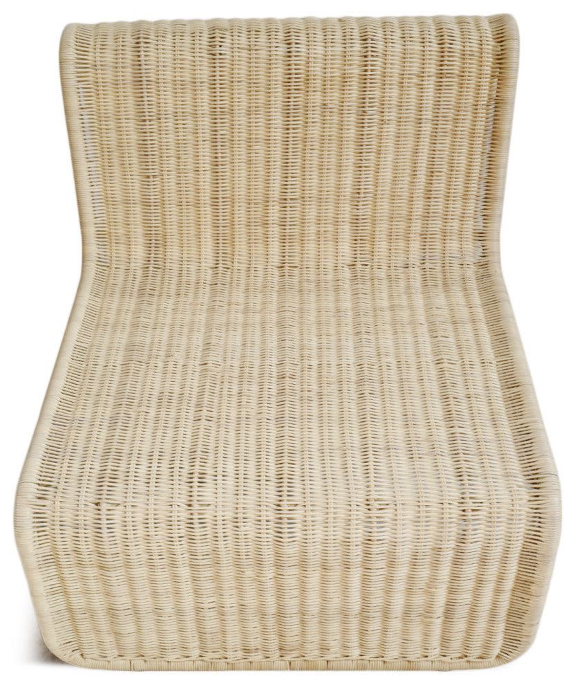 Raw Wicker Wide Mod Chair