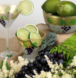 Grapes 'n Vines Cosmopolitan Glasses, Set of 2