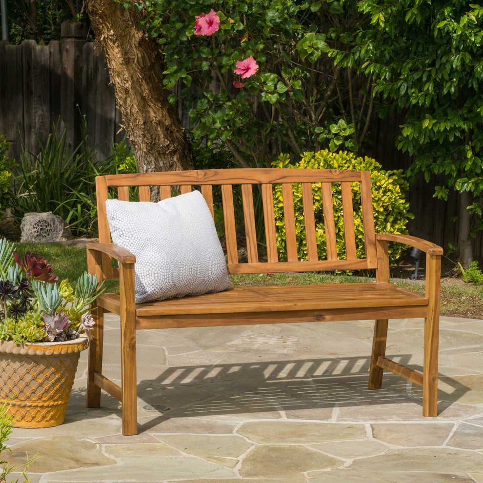 GDF Studio Tamika Teak Finish Acacia Bench