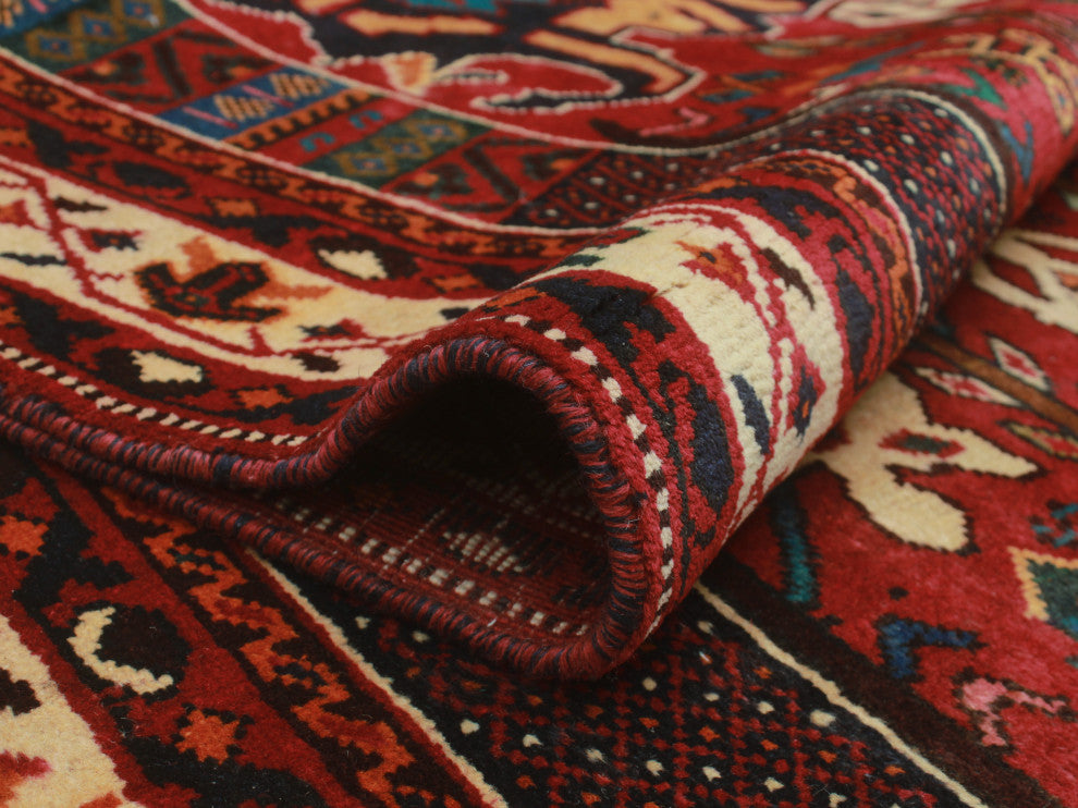 Fine Vintage Distressed Femi Red Rug