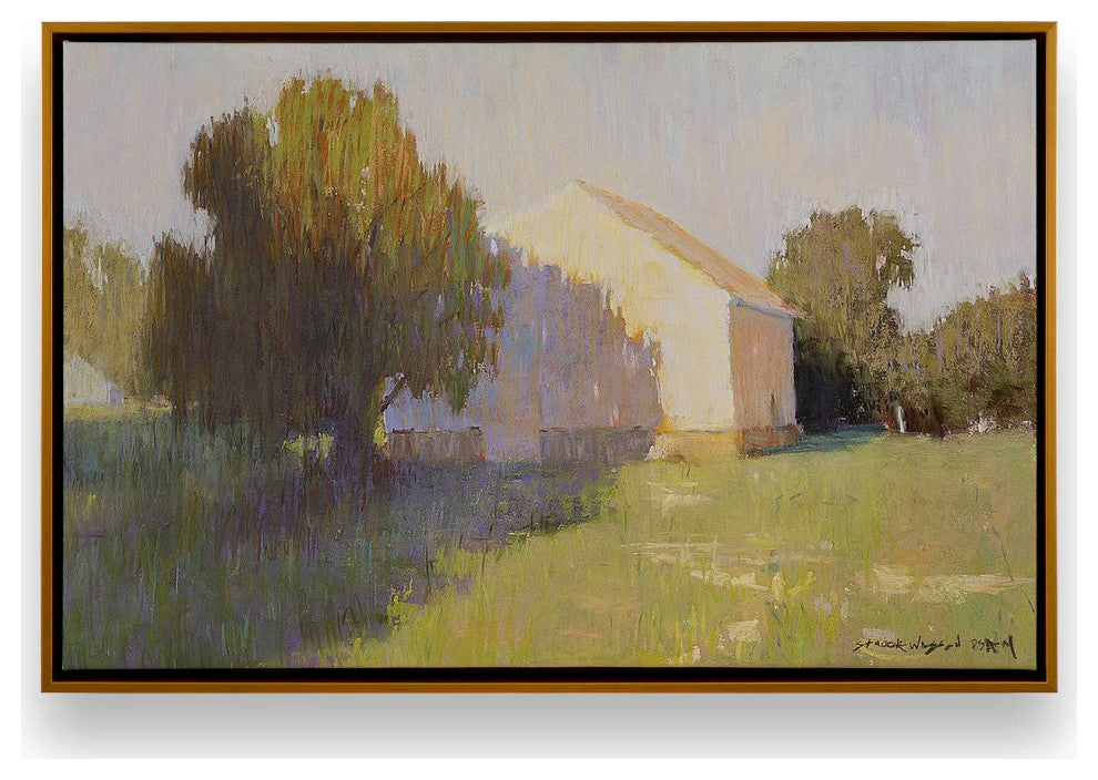 "Dawn's Rustic Charm" - A Canvas Print Celebrating Countryside Serenity