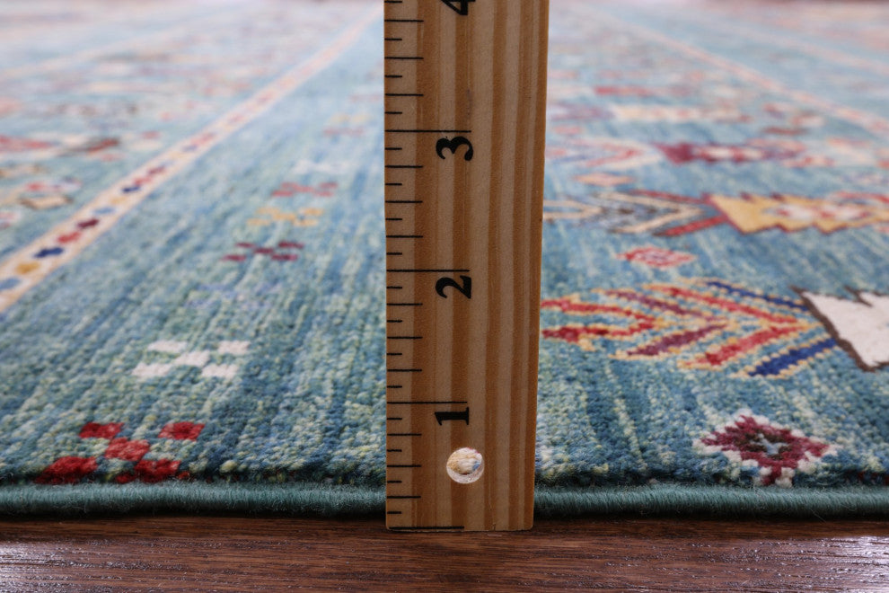 7' 11" X 11' 2" Khorjin Super Kazak Hand Knotted Rug Q10751