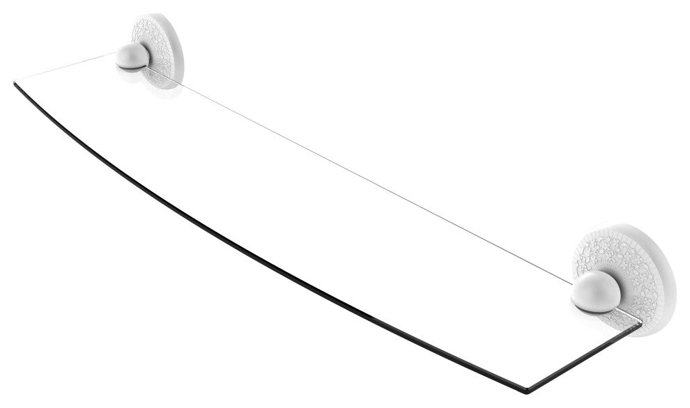 Prestige Monte Carlo 24" Glass Shelf, Matte White
