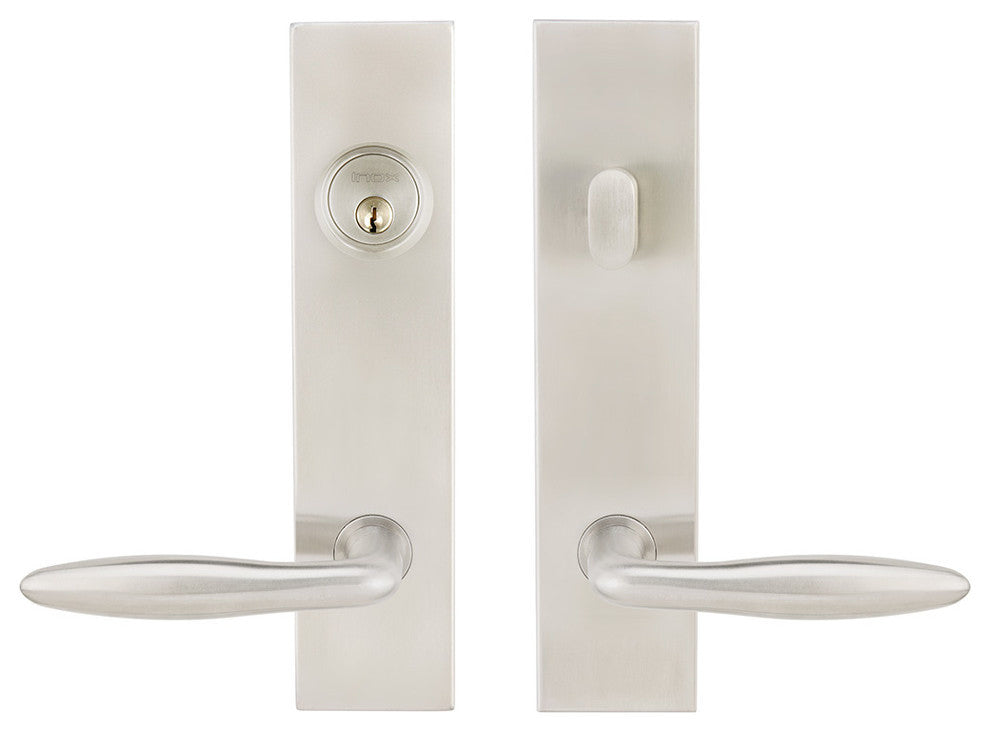 Summer Lever, Tubular Entry, Single Cylinder, Left Hand, Satin Stainless Steel